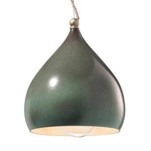 Federico hængelampe af keramik, grøn