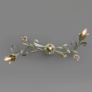 Tulipe florentinsk væglampe, 3 lyskilder