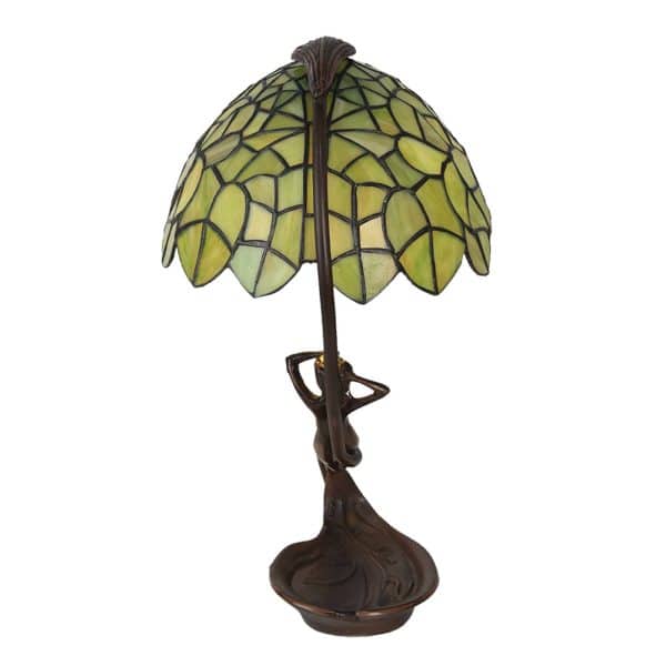 5LL-6098 bordlampe i Tiffany-stil, grøn
