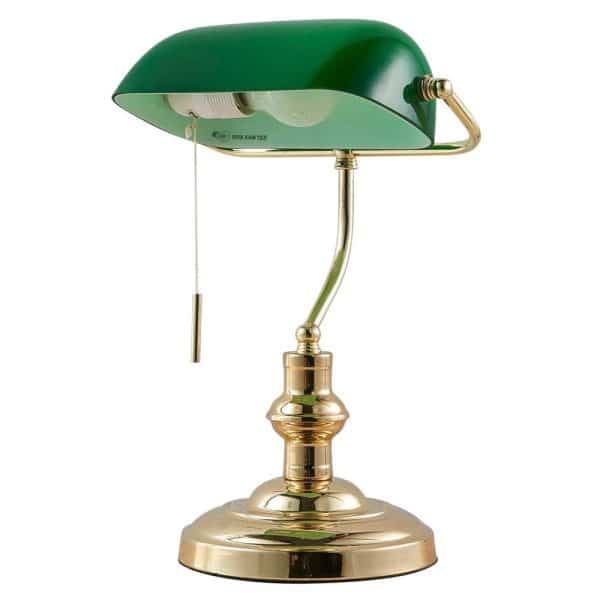 Lindby - Milenka Bordlampe Polished Brass/Green
