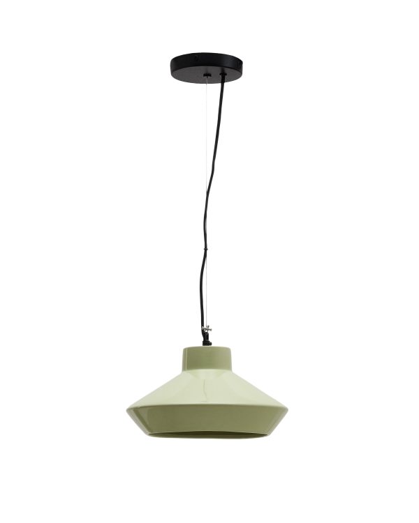 KAVE HOME Portol grøn keramisk loftslampe